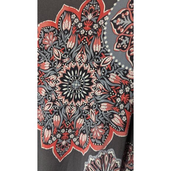 New Robbie Bee geometric faux wrap midi dress size 2X - Picture 12 of 12